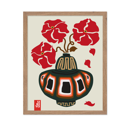 Ukiyo Vase Flower Greige
