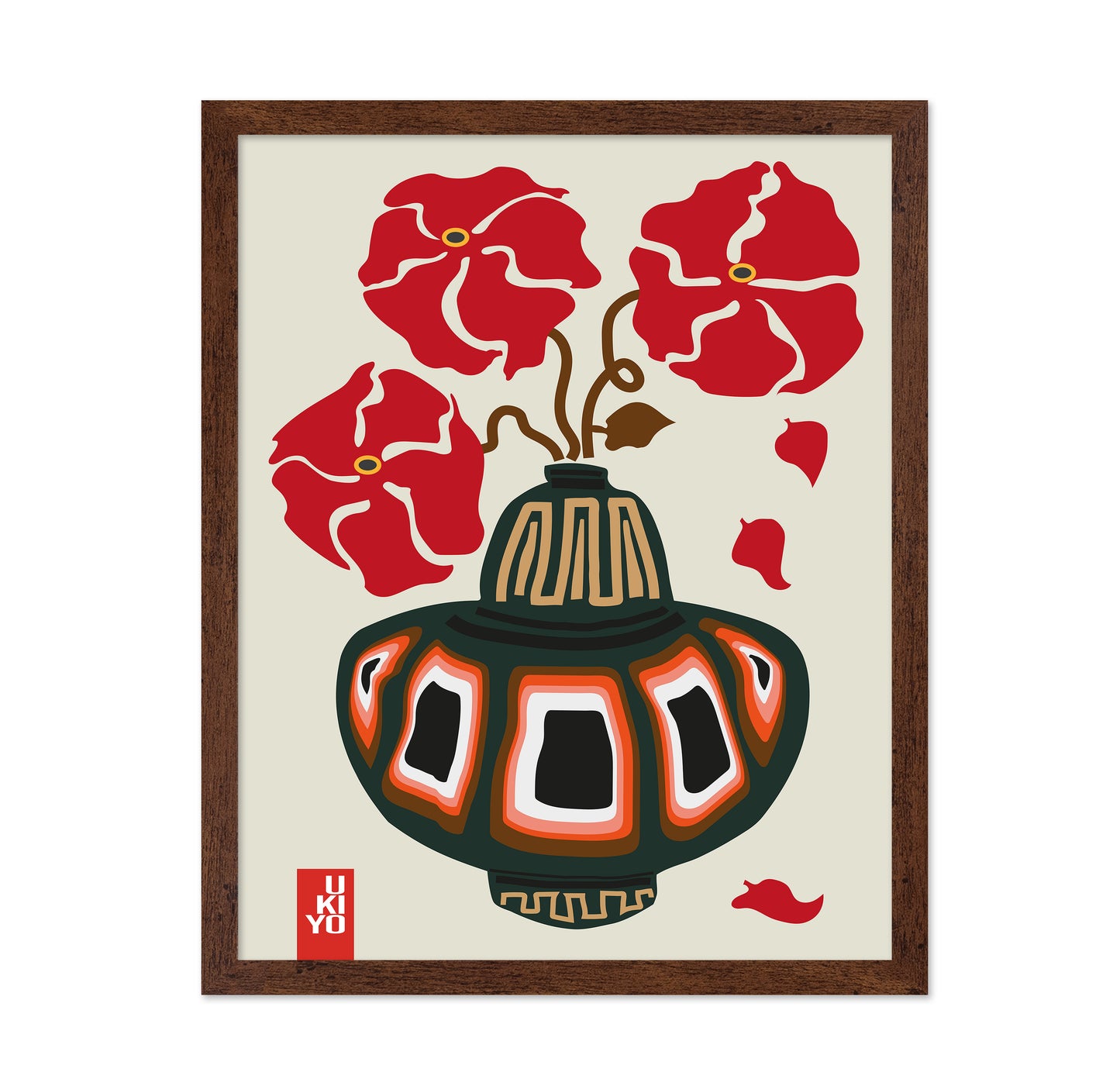 Ukiyo Vase Flower Greige