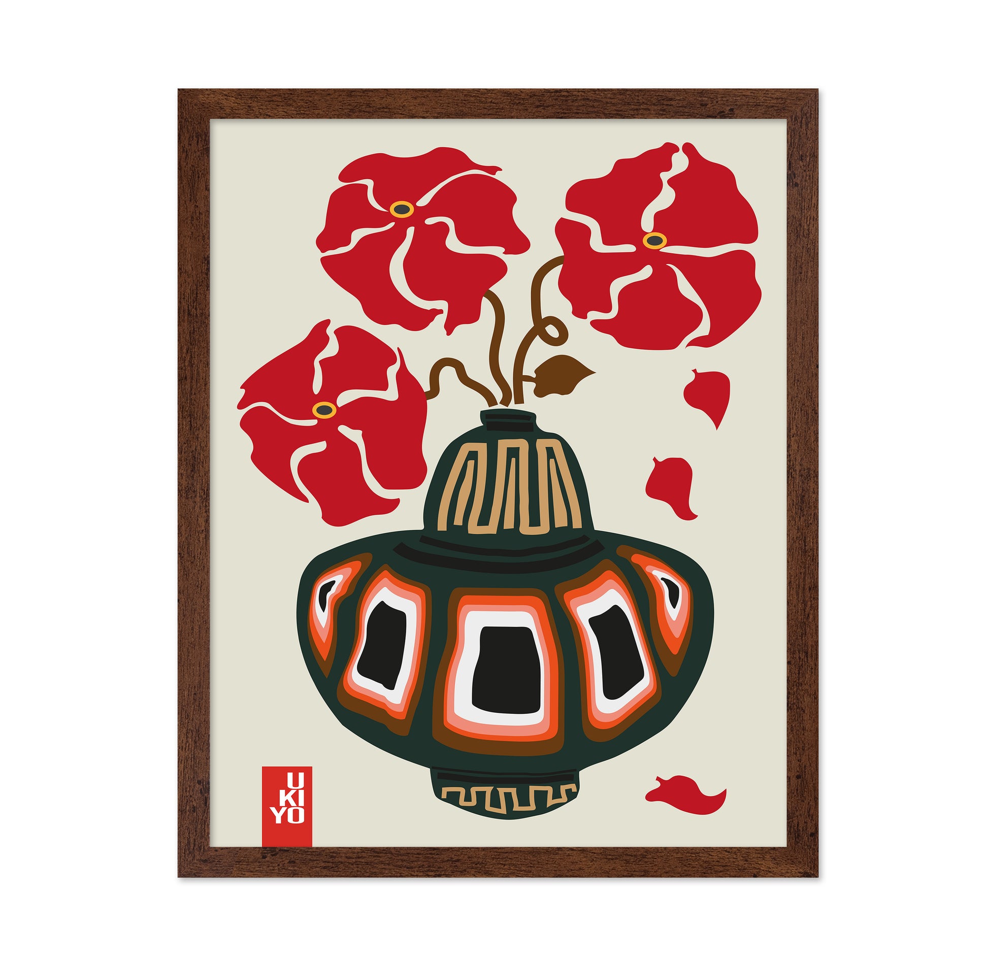 Ukiyo Vase Flower Greige