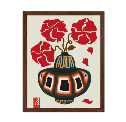 Ukiyo Vase Flower Greige