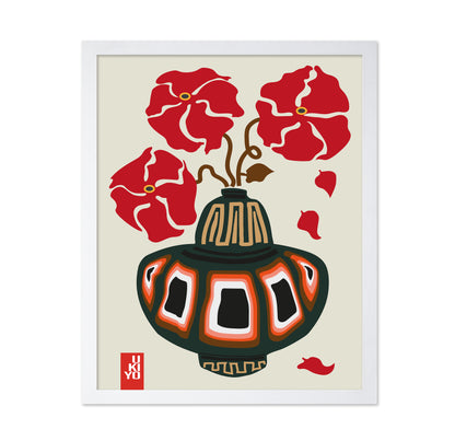 Ukiyo Vase Flower Greige