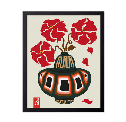 Ukiyo Vase Flower Greige