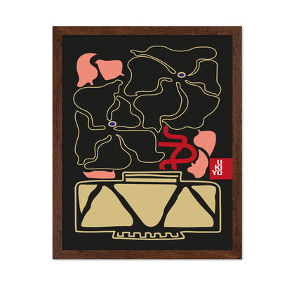 Ukiyo Vase Flower Outline