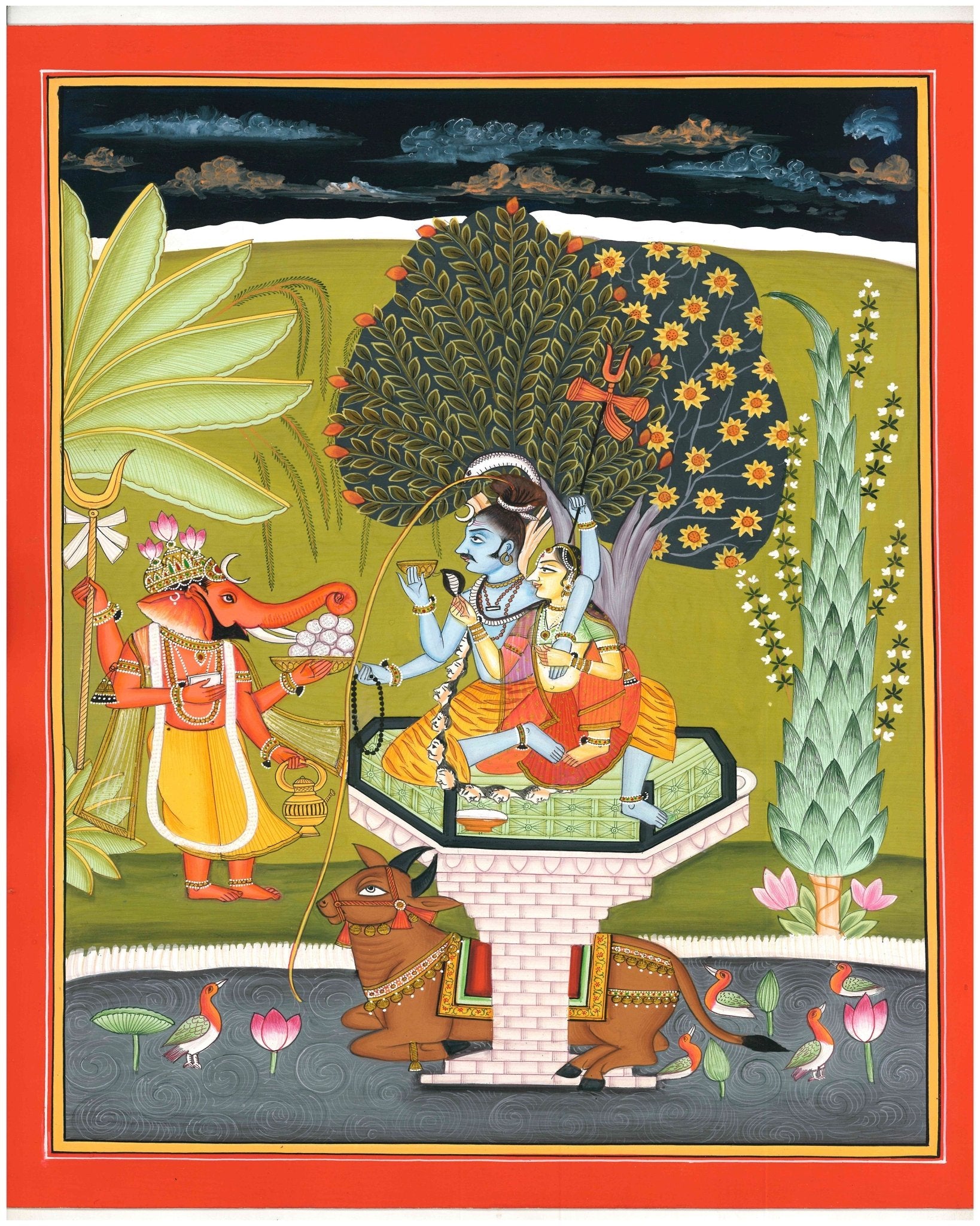 Lord Shiva With Shri Ganesha