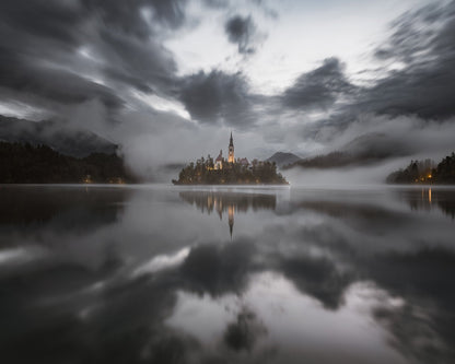 Misty Morning On The Lake Bled