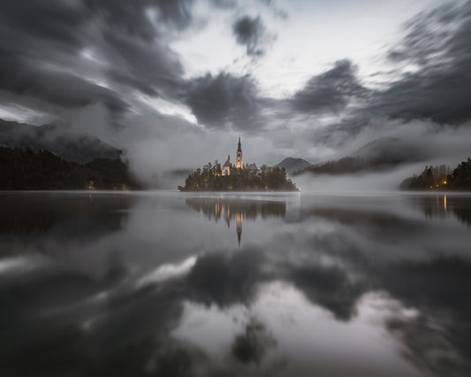 Misty Morning On The Lake Bled
