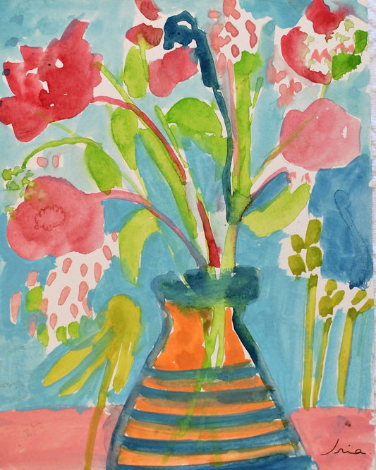 Rose Flowers In A Pot