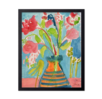 Rose Flowers In A Pot