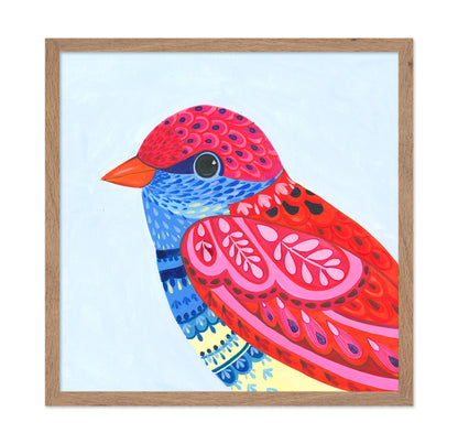 Colored Bird With Intricate Patterns