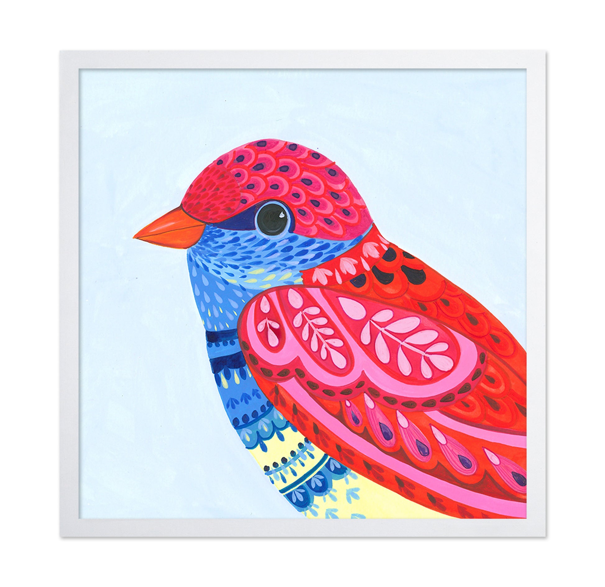 Colored Bird With Intricate Patterns