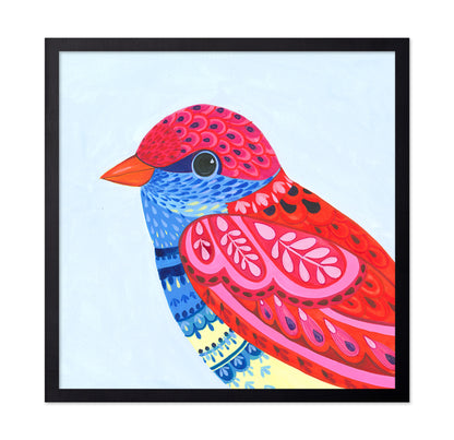 Colored Bird With Intricate Patterns