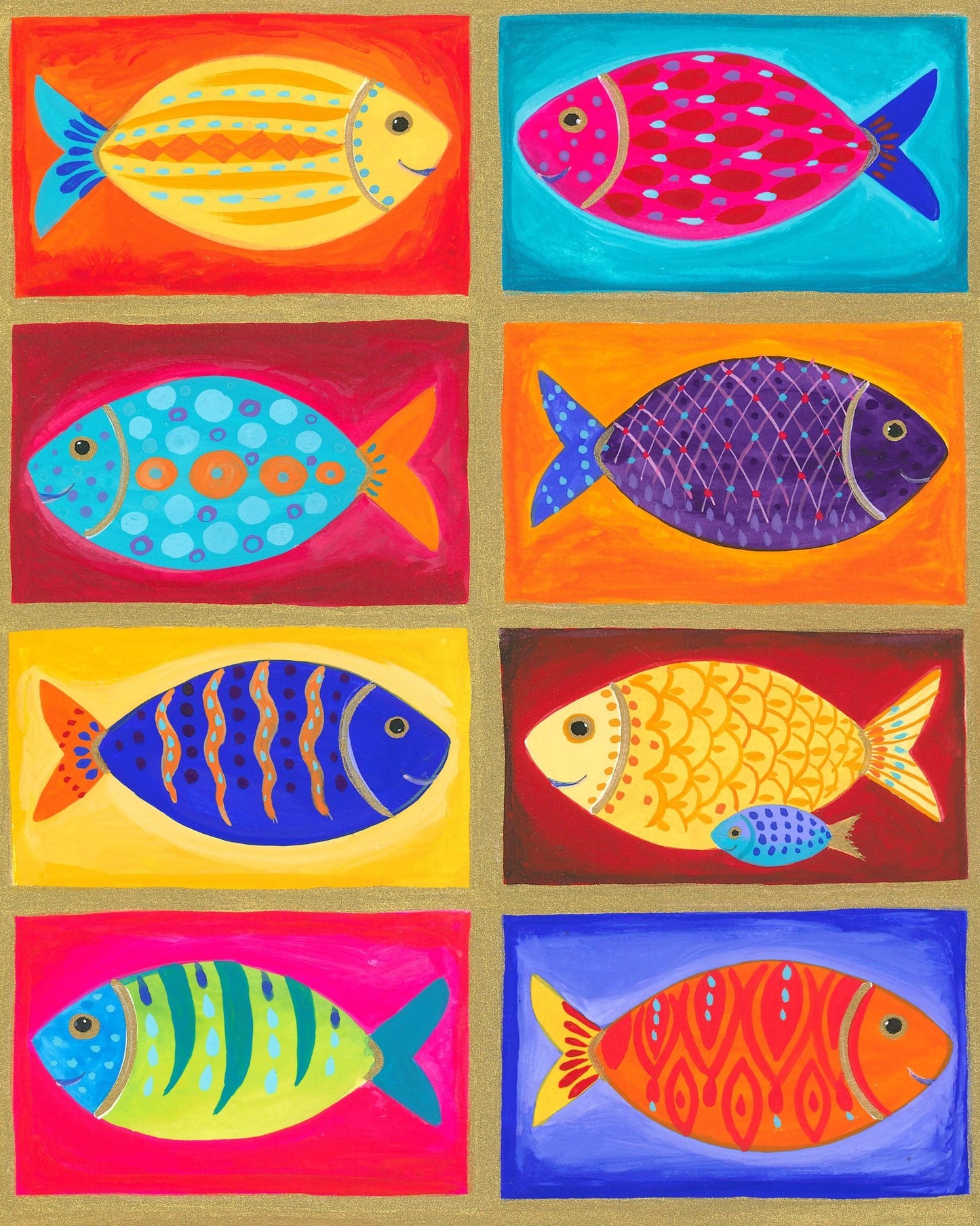 Colorful Fish Tiles