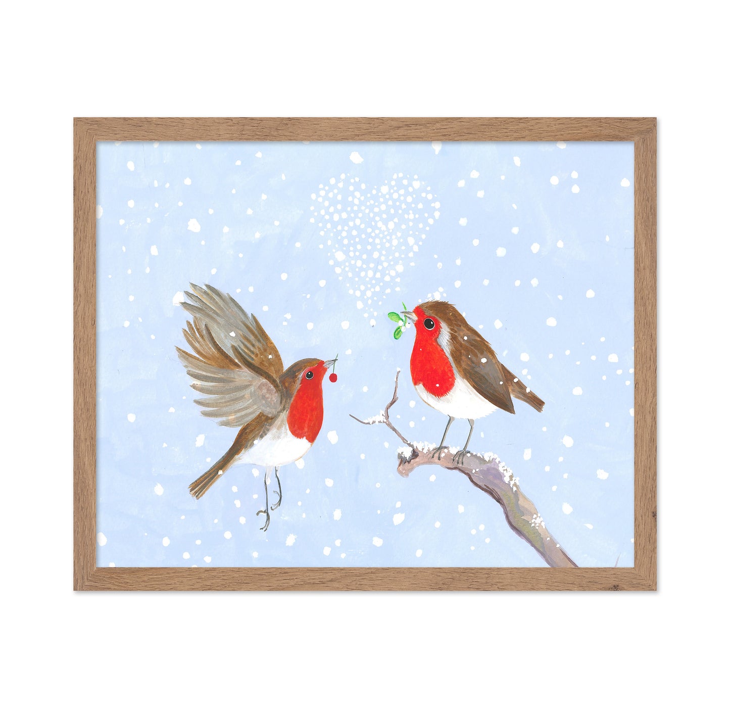 Lovebirds In Snow