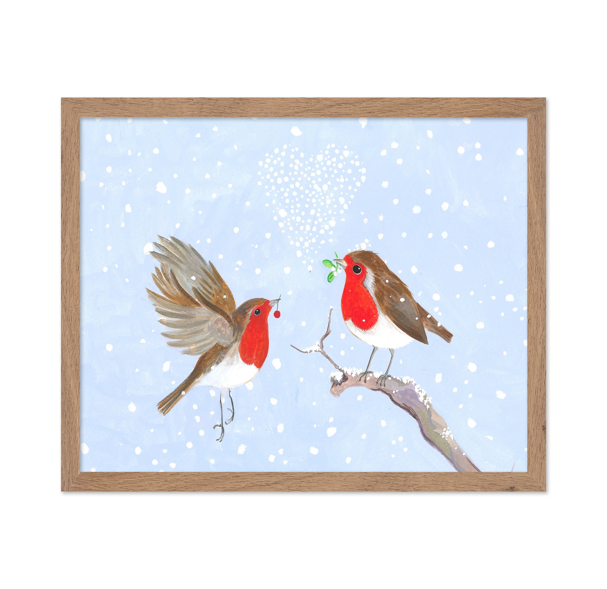 Lovebirds In Snow