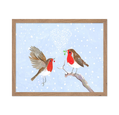 Lovebirds In Snow