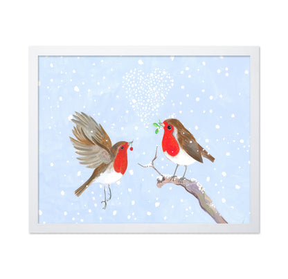 Lovebirds In Snow