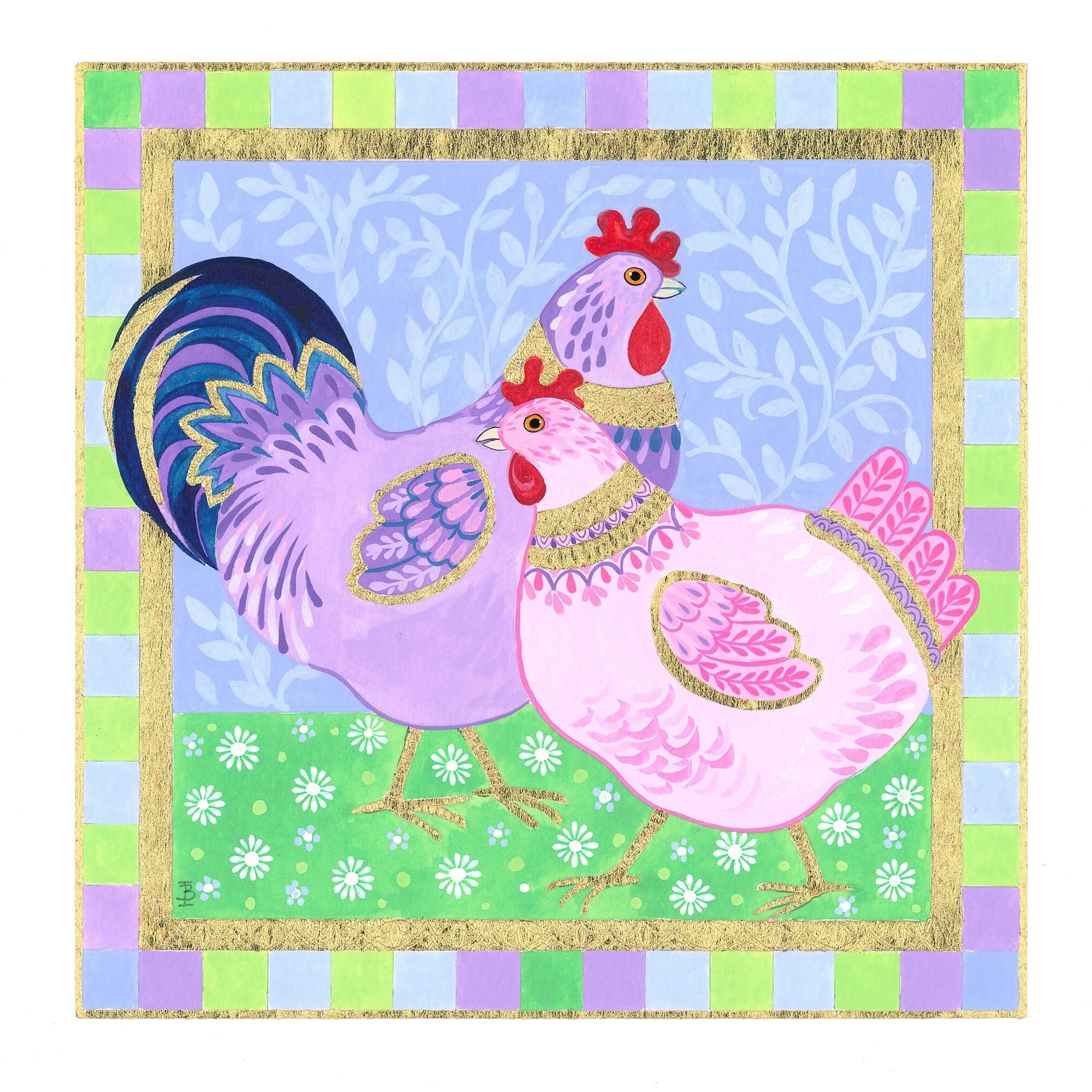 Colour Hens and Cockerel