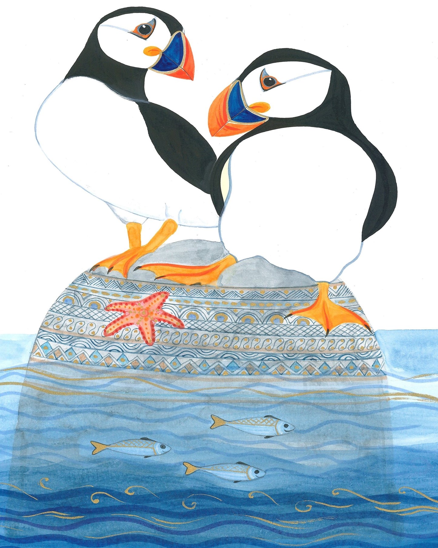 Puffins on the Rock