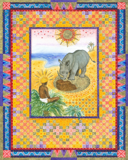 Rhino Folklore Illustration