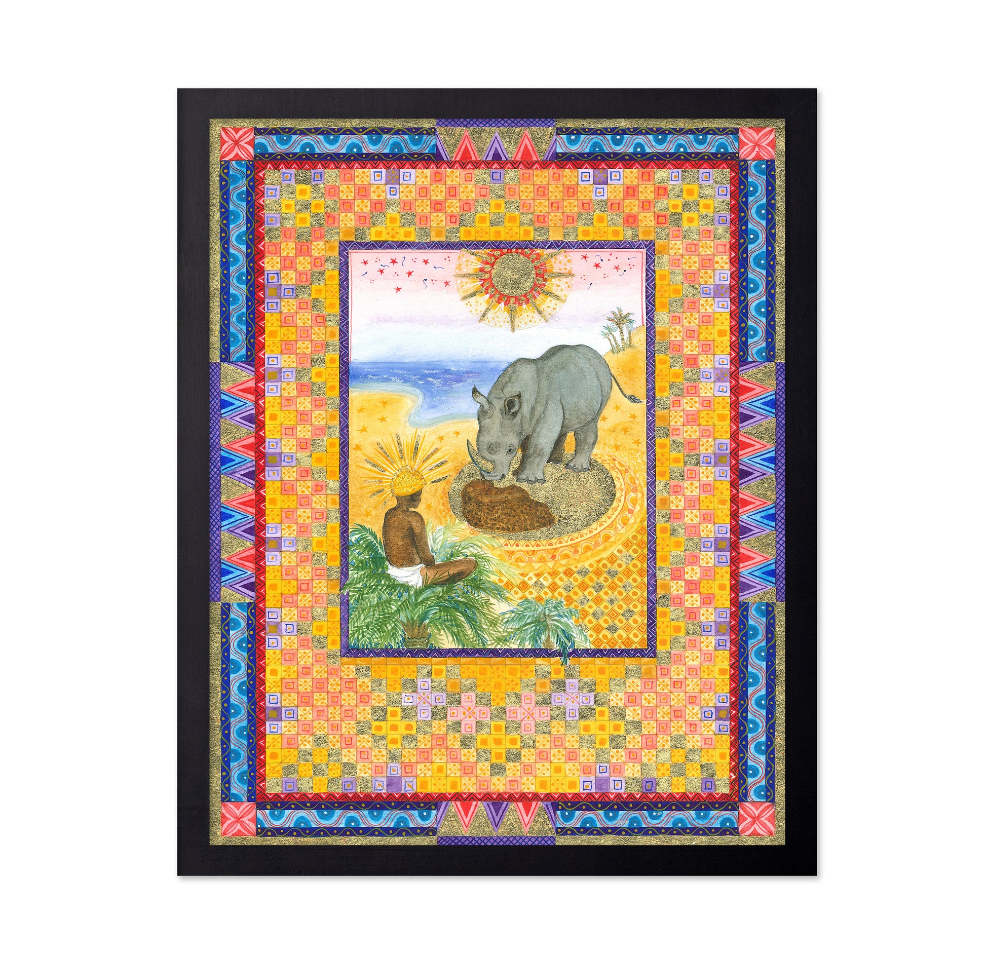 Rhino Folklore Illustration