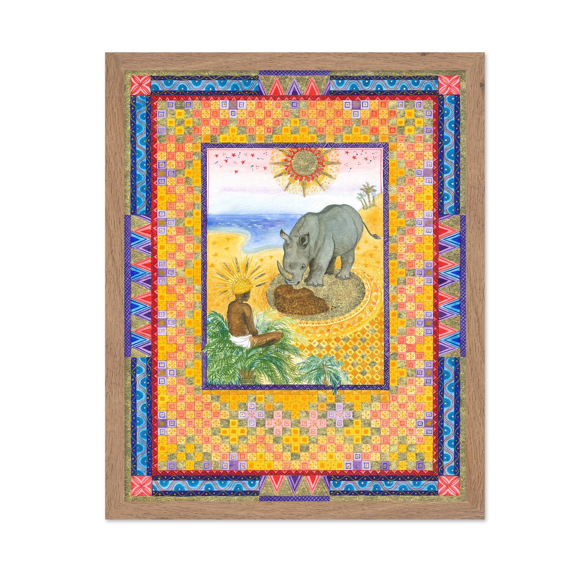 Rhino Folklore Illustration
