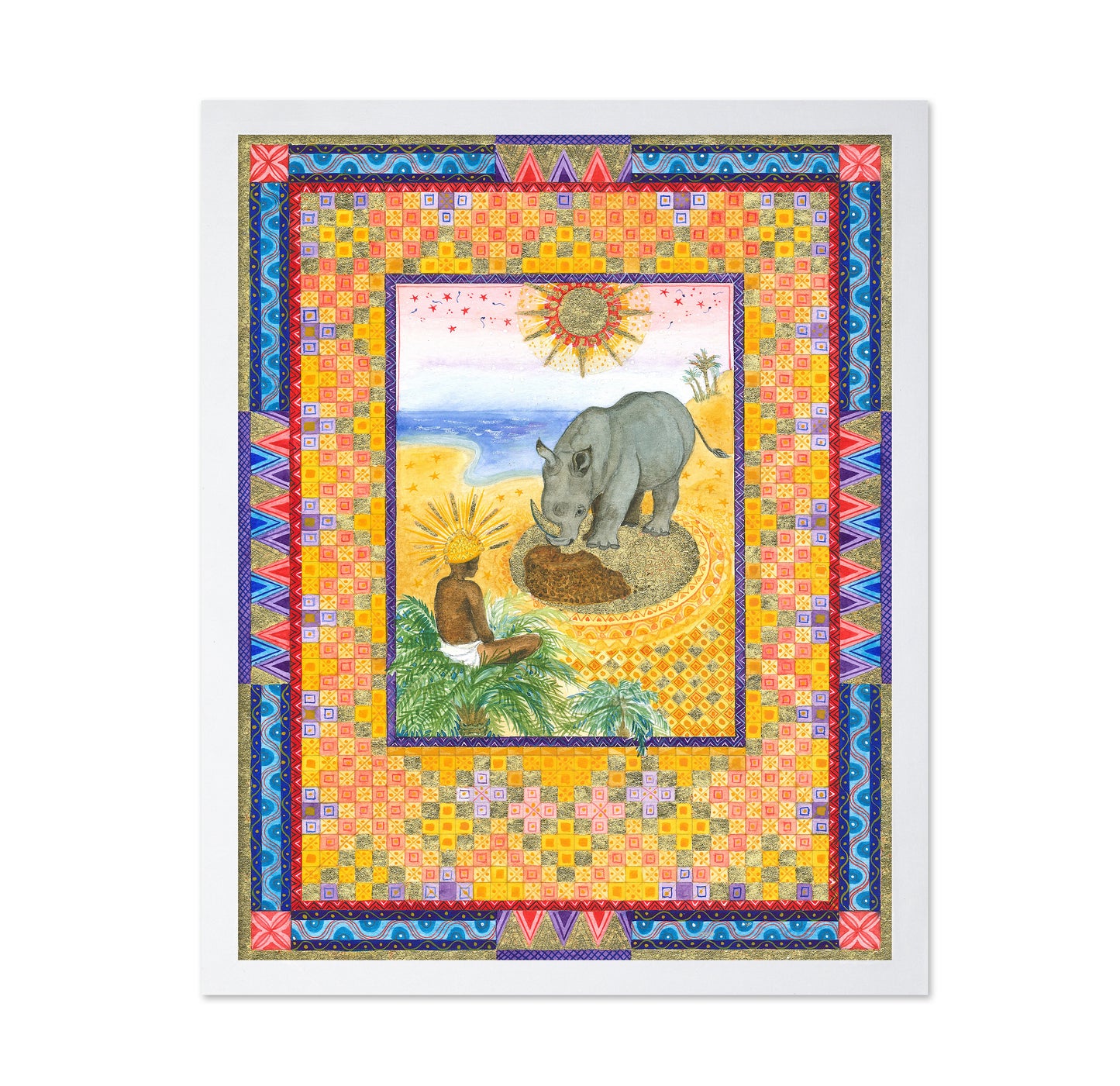 Rhino Folklore Illustration