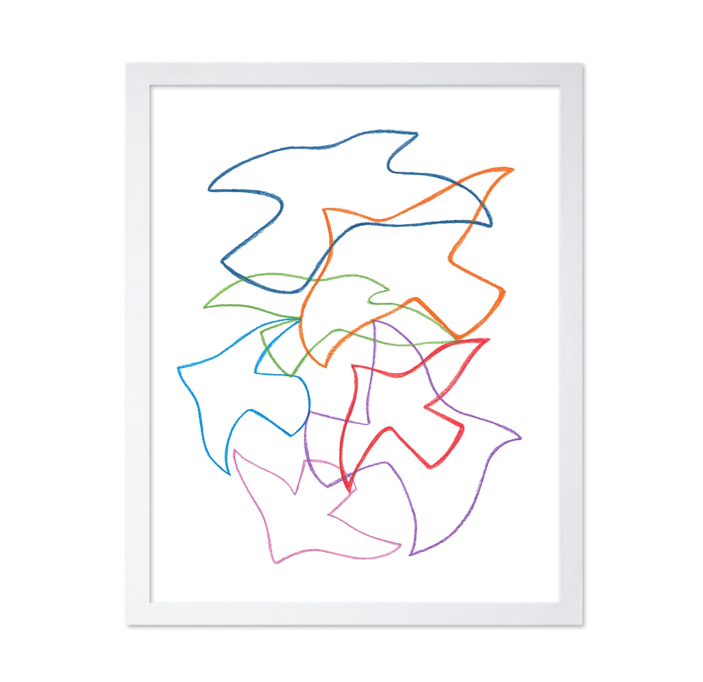 Abstract Birds in Motion