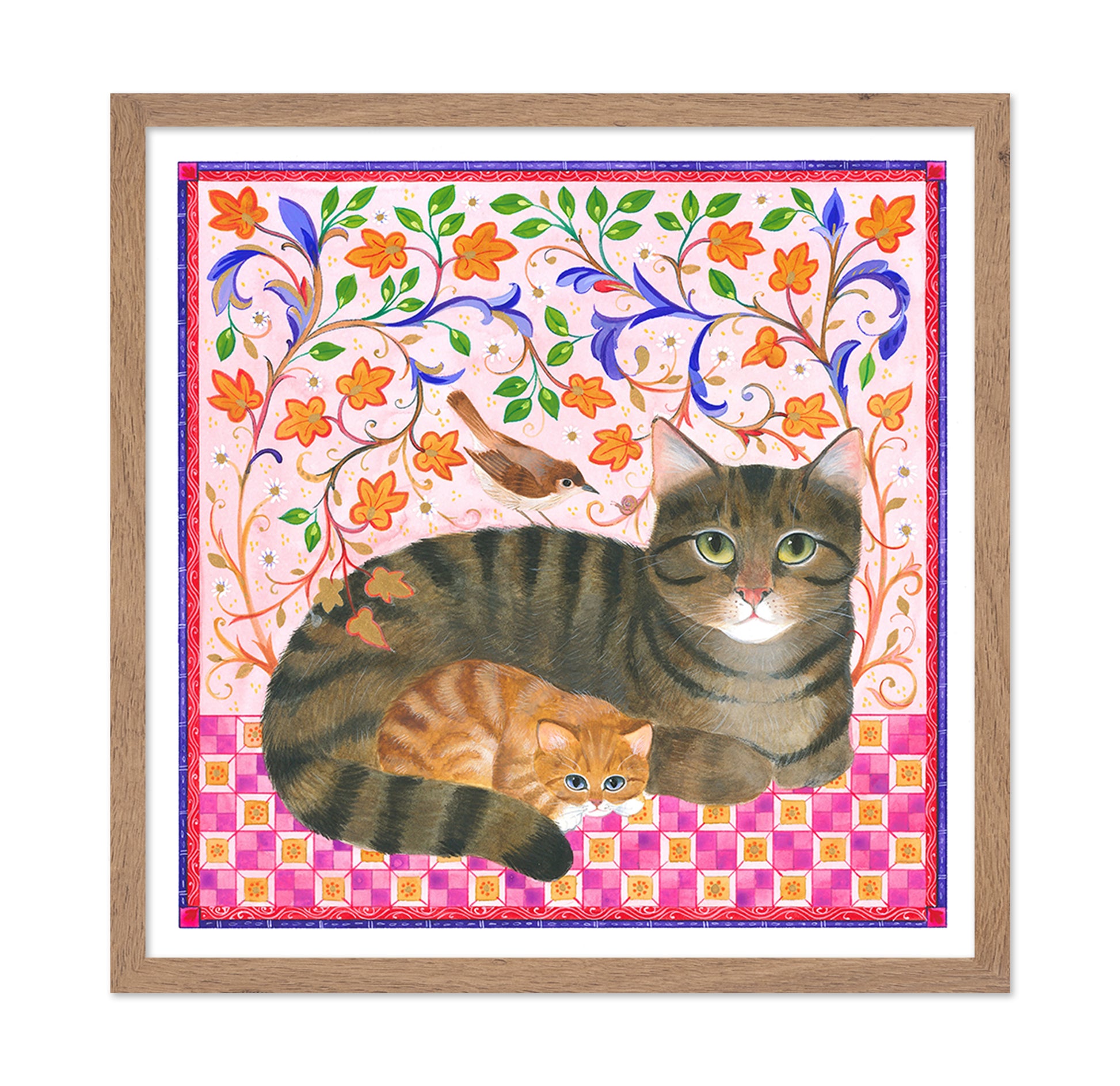 Tabby Cat And Ginger Kitten