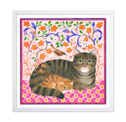 Tabby Cat And Ginger Kitten