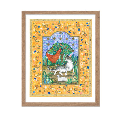The Cat and the Hen in a Golden Garden