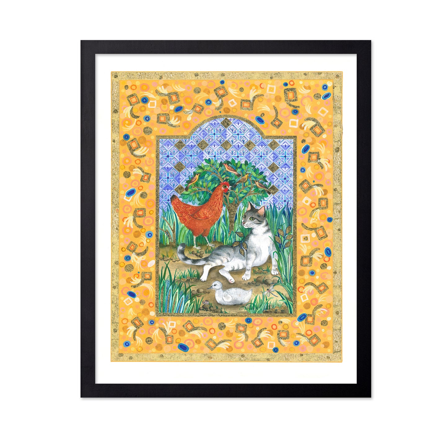 The Cat and the Hen in a Golden Garden