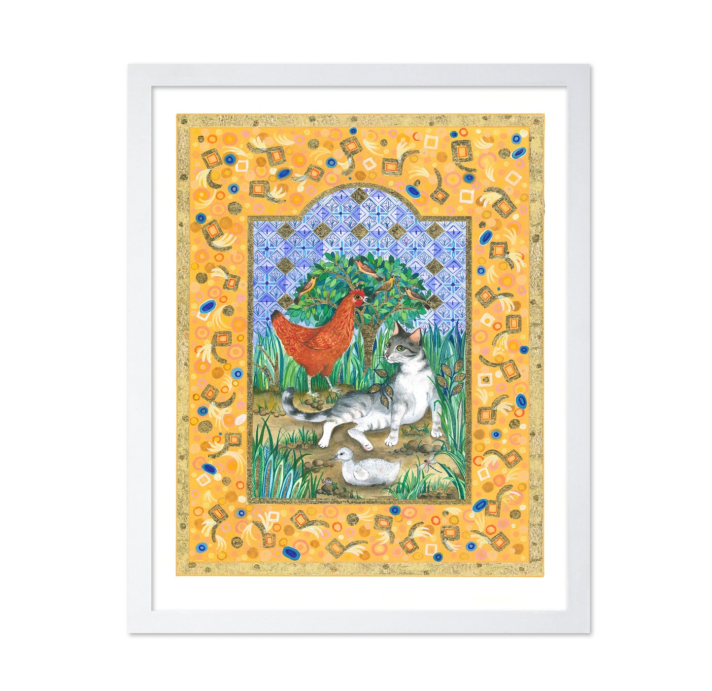 The Cat and the Hen in a Golden Garden