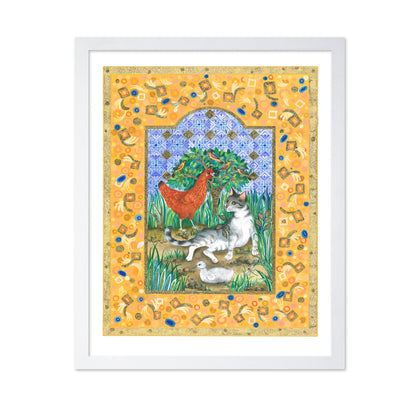 The Cat and the Hen in a Golden Garden