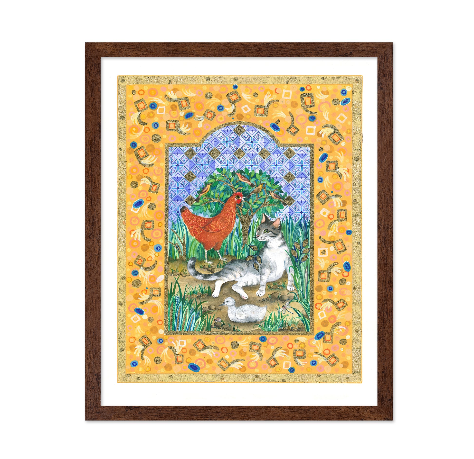 The Cat and the Hen in a Golden Garden