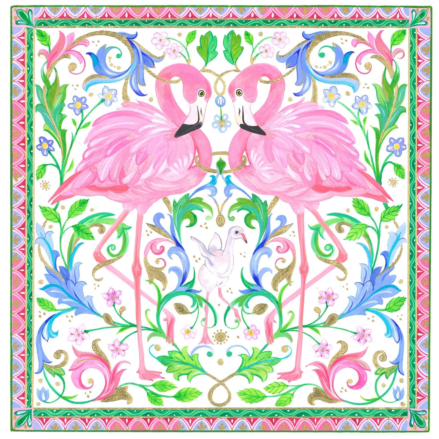 Two Pink Flamingos