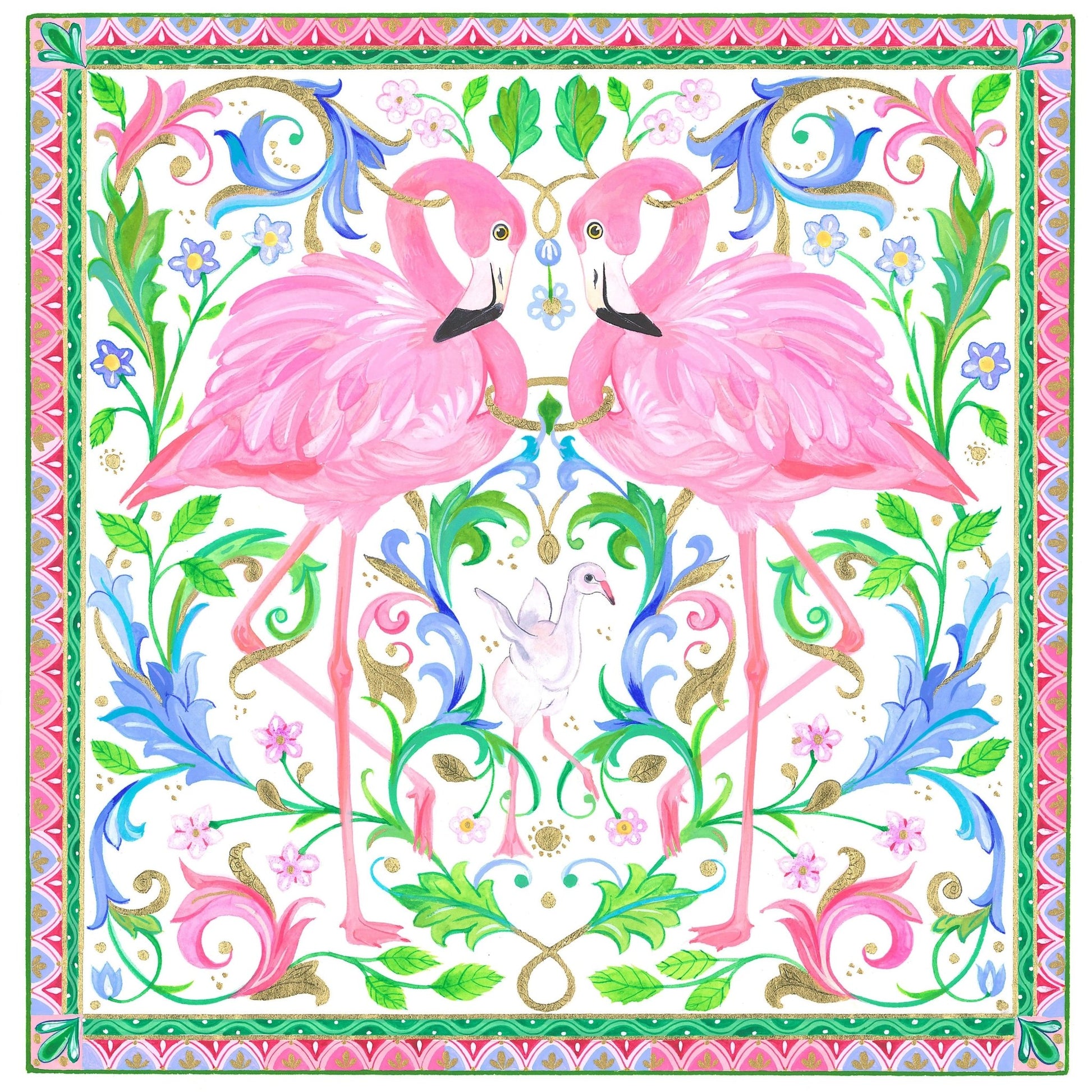Two Pink Flamingos