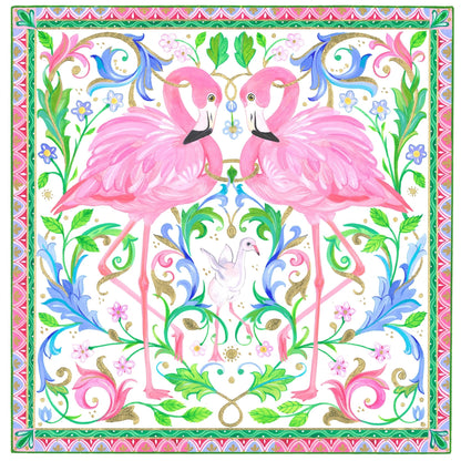 Two Pink Flamingos