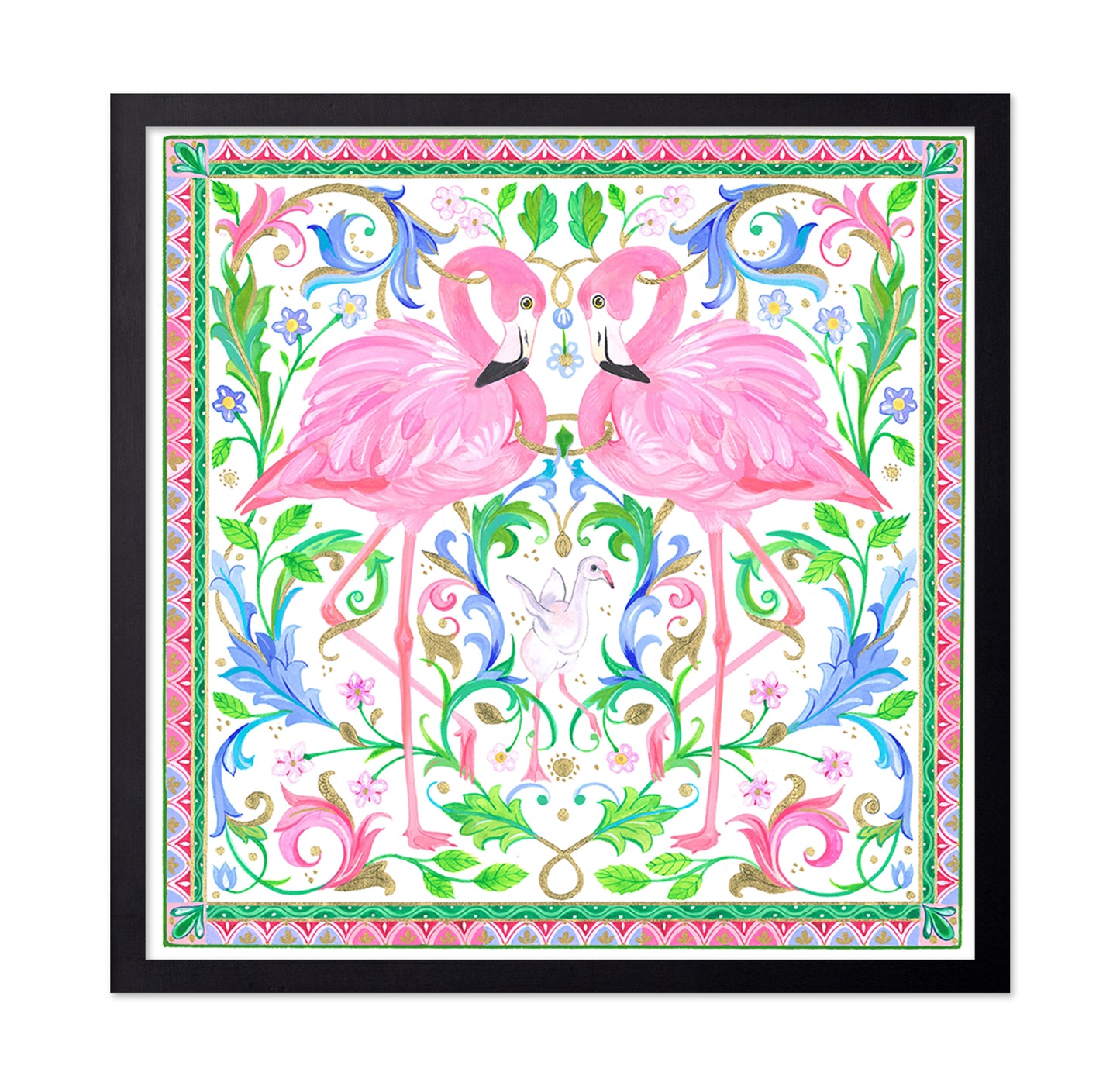 Two Pink Flamingos