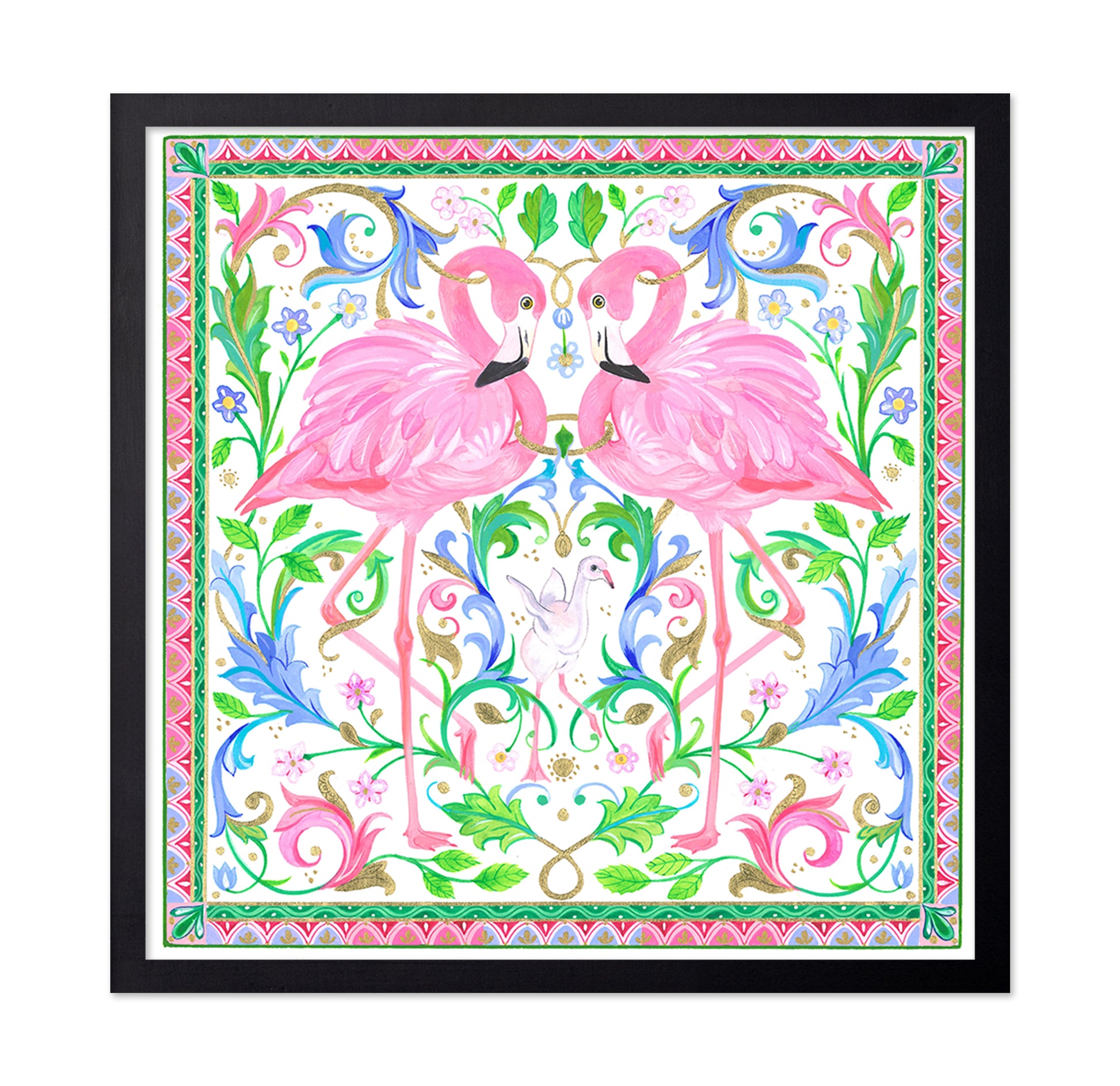 Two Pink Flamingos