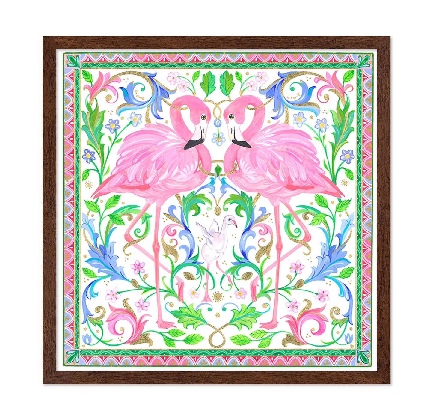 Two Pink Flamingos