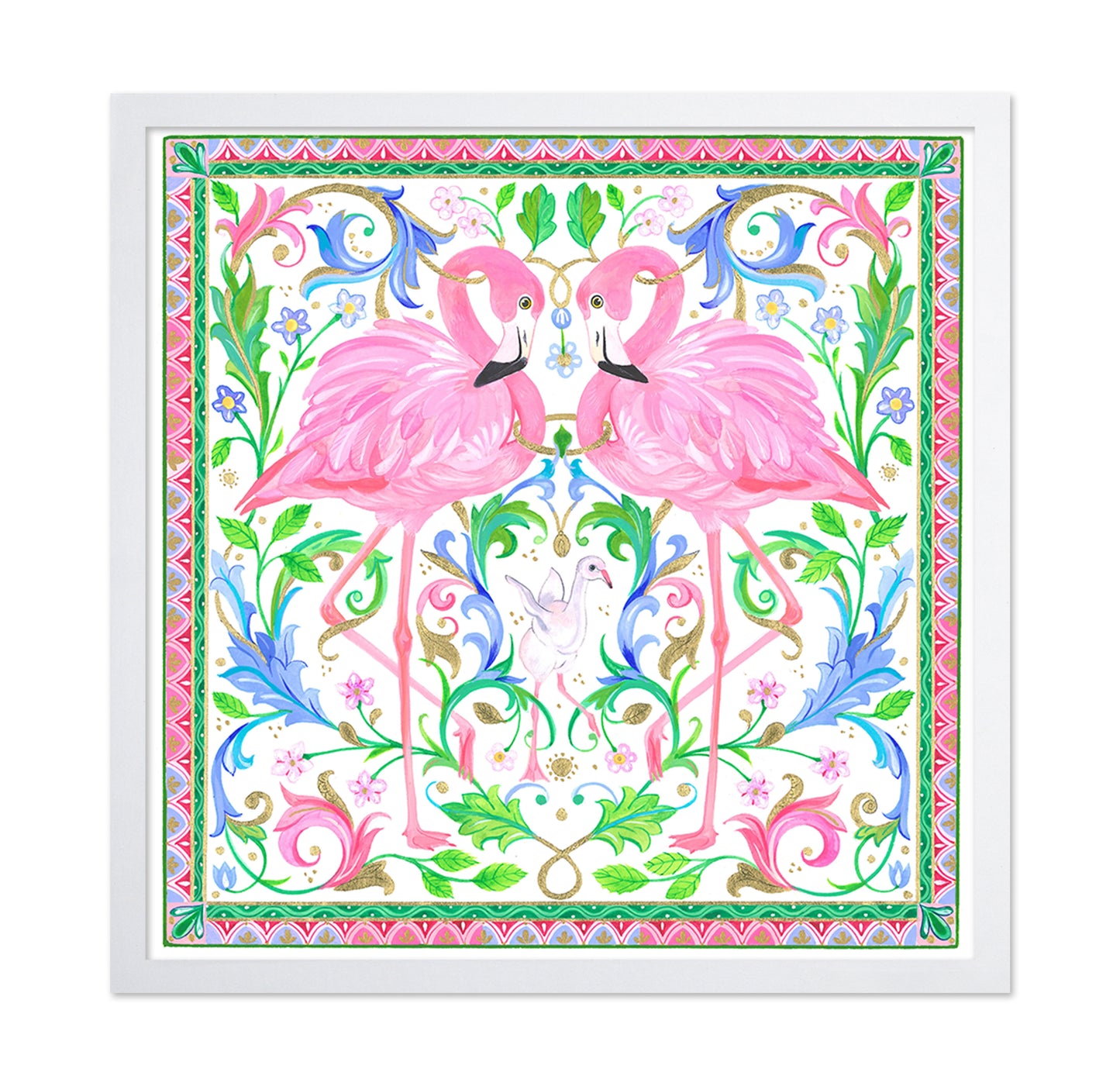 Two Pink Flamingos