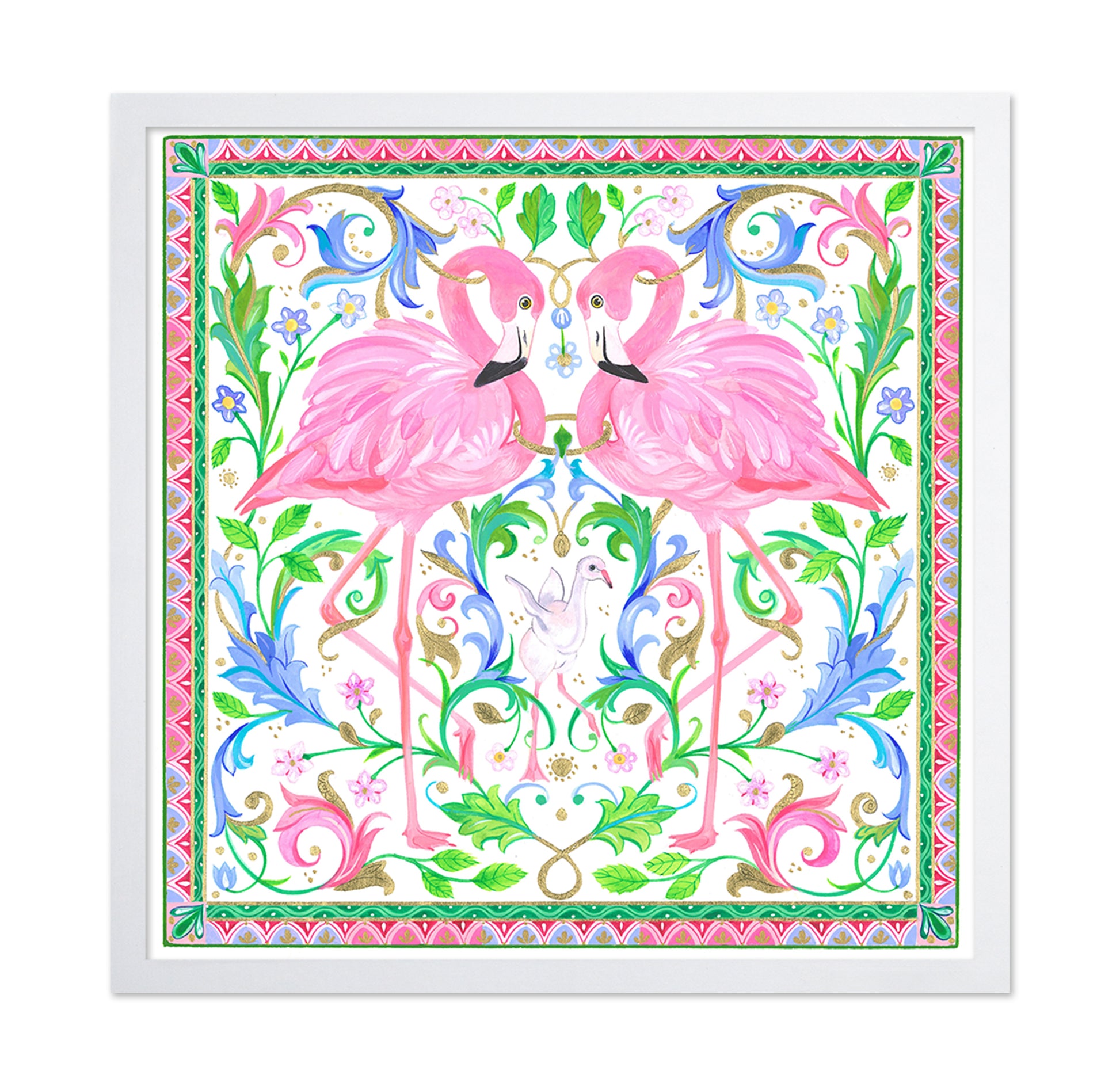 Two Pink Flamingos