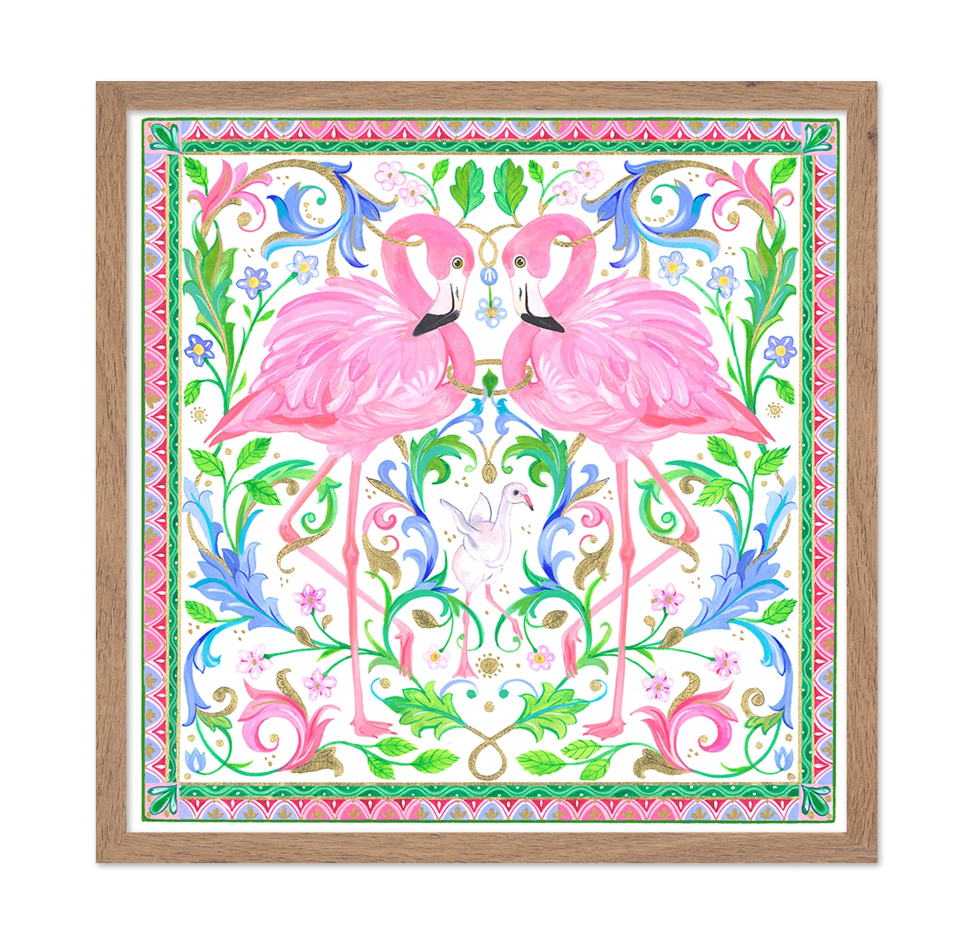 Two Pink Flamingos