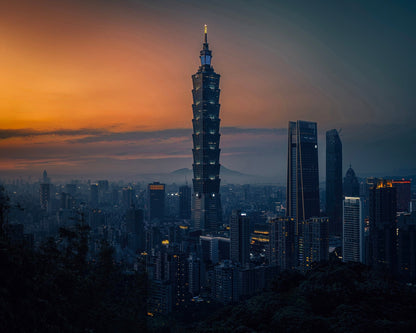 Taipei 101 At Sunset