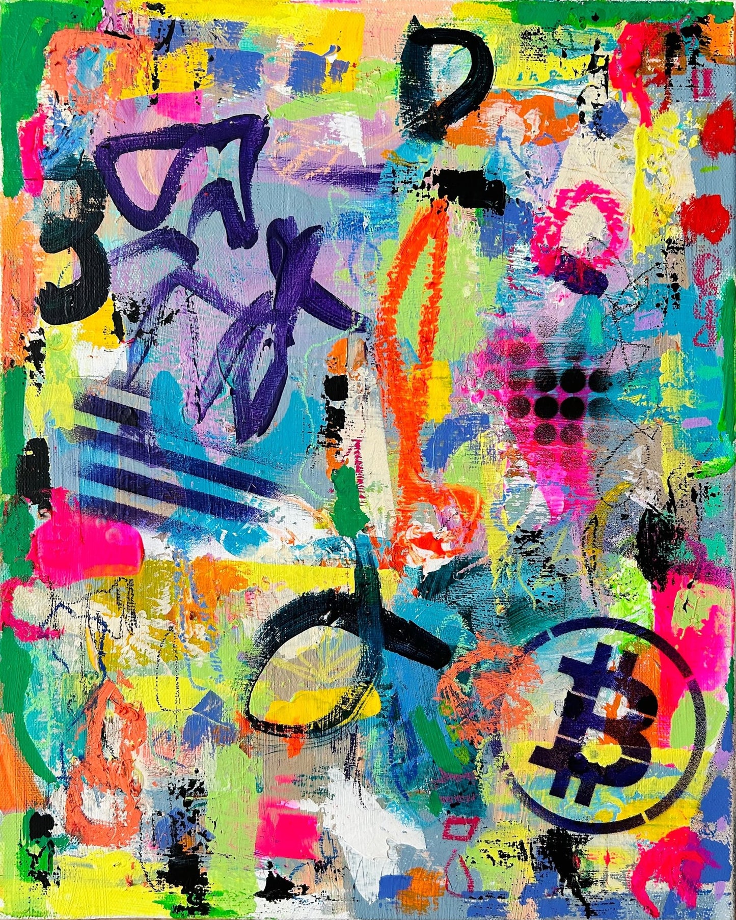 Colorful Graffiti Collage Wall Art