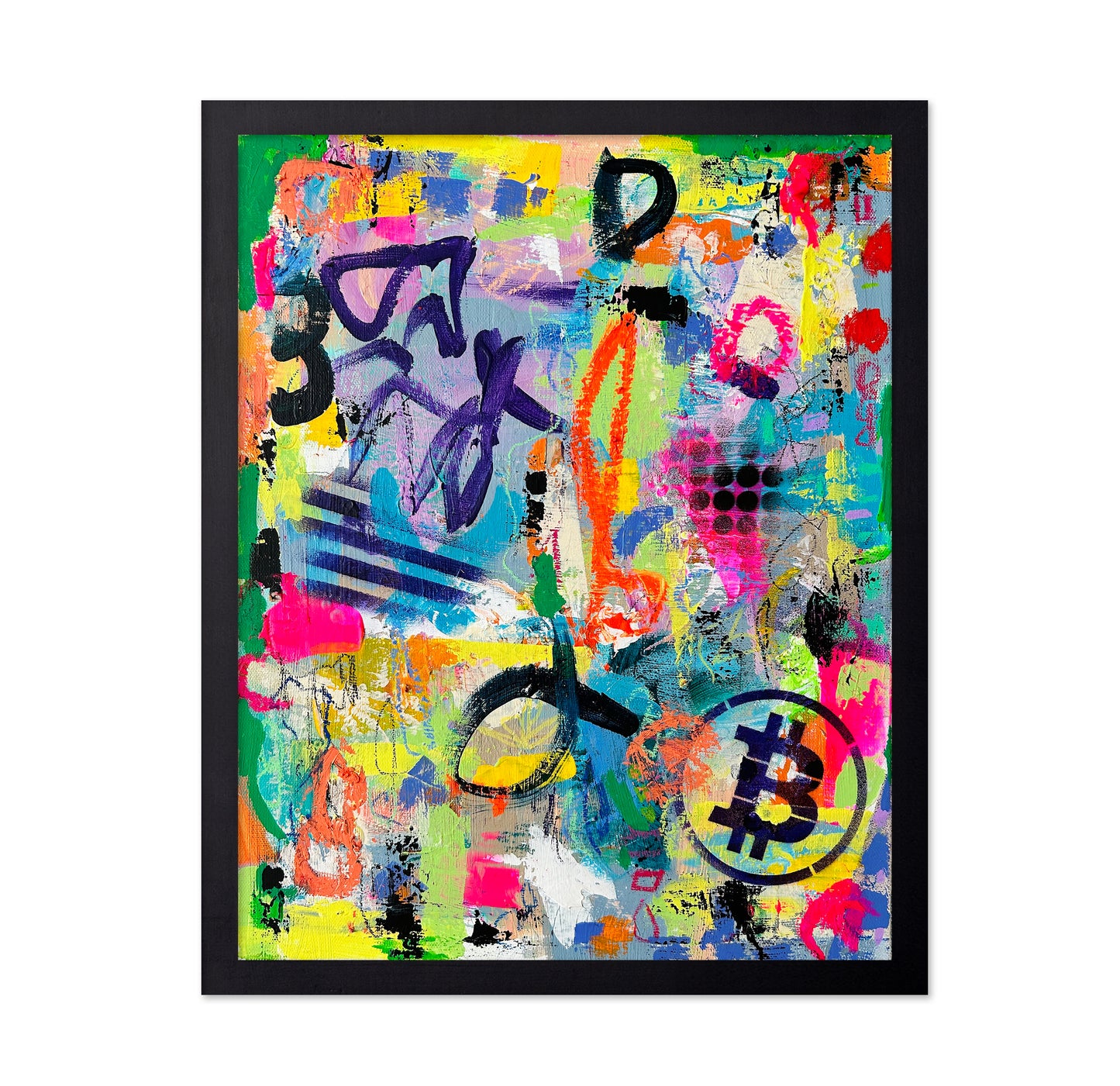 Colorful Graffiti Collage Wall Art