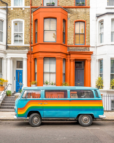 Retro Rainbow Van