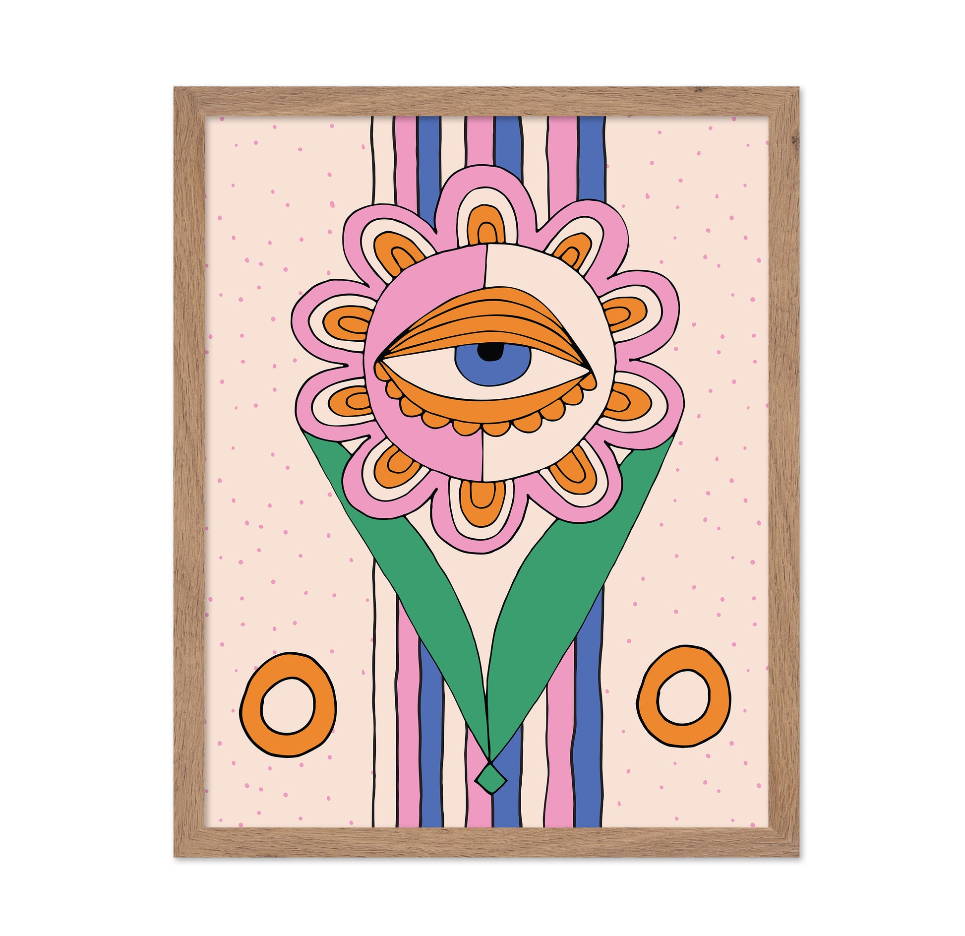 Evil Eye Flower Illustration
