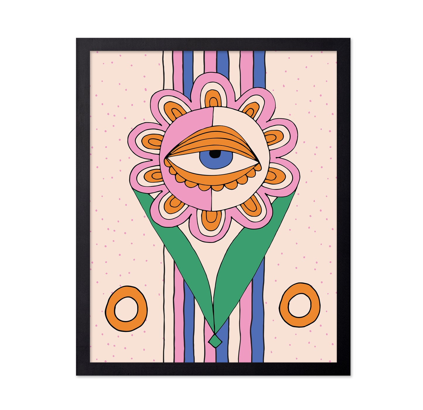 Evil Eye Flower Illustration