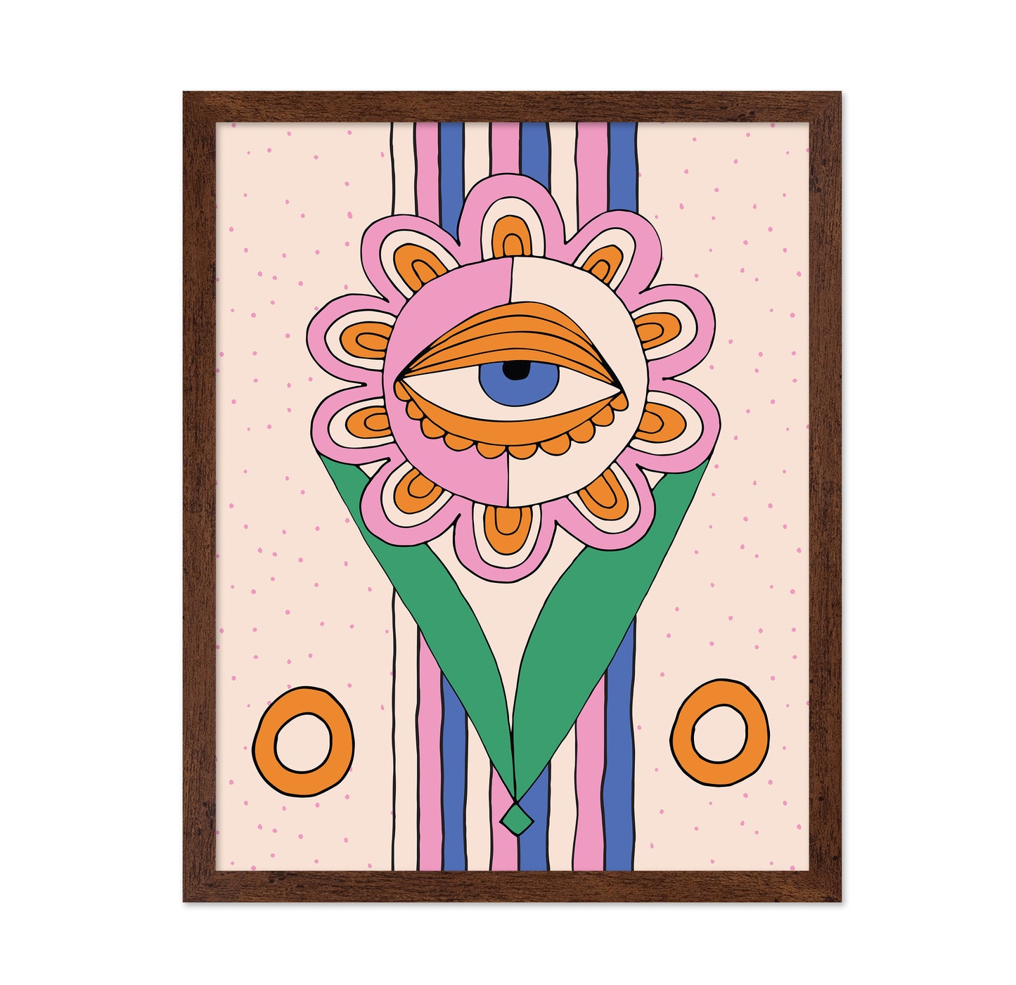Evil Eye Flower Illustration
